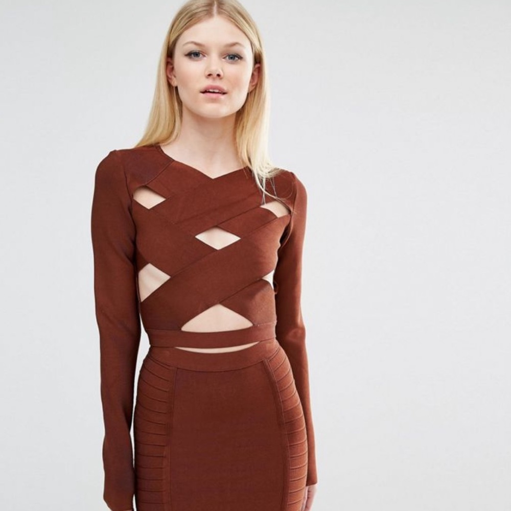 ASOS Cut Out Crop Top. Never worn size 4!